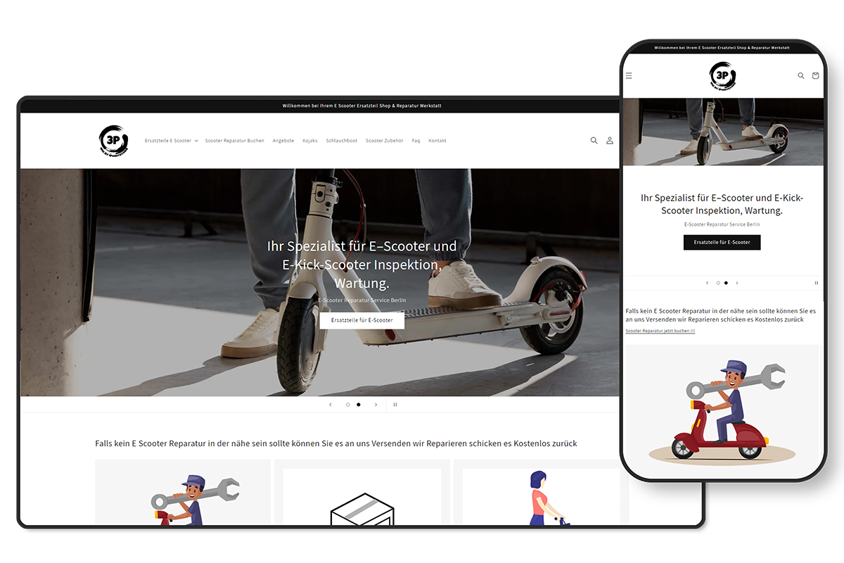 3pscooters Webdesign