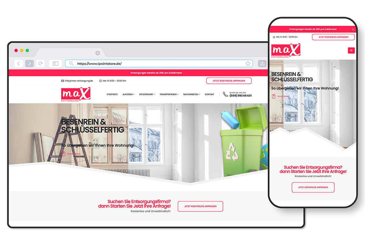 Max-Entsorgung - Webdesign Berlin